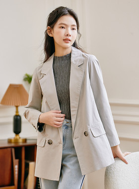 Famecoco范可儿宽松休闲西装商务通勤正装女士西服外套D221AW300