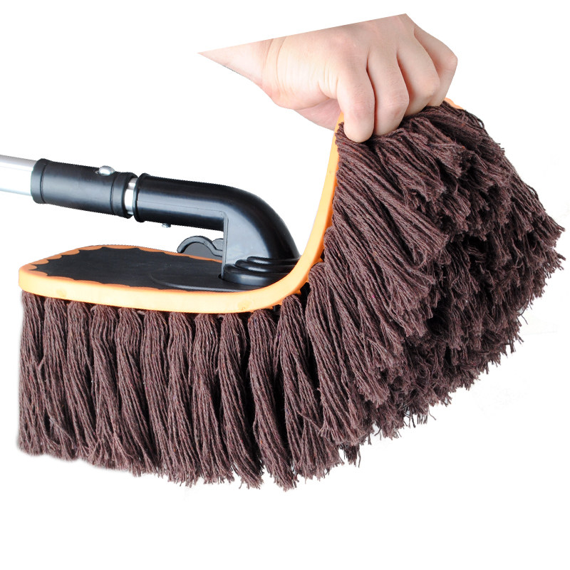 汽车刷子蜡拖 浸蜡蜡拖 油掸子皮袋装汽车清洁拖把纯棉除尘刷正品