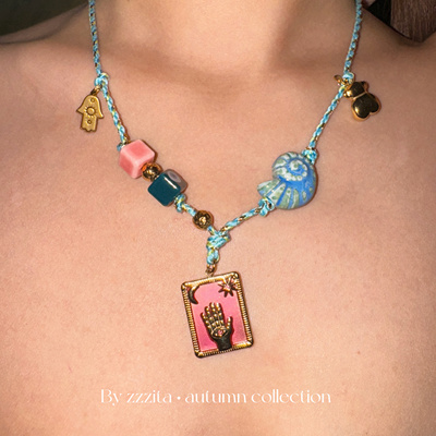 ZZZITA Serena’s getaway 复古手工海洋风编绳项链设计感锁骨链