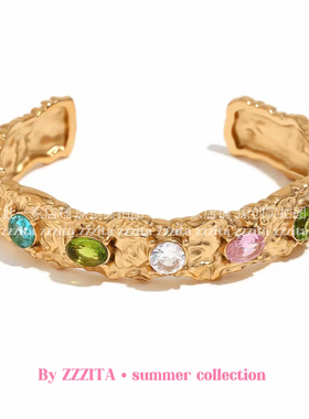 ZZZITA 禁忌甜心·Forbidden Candy～欧美设计感小众彩色闪钻手镯