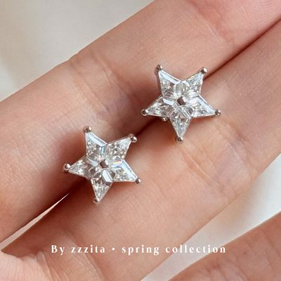 ZZZITA 低保真恋人• 闪钻五角星耳钉简约百搭耳钉