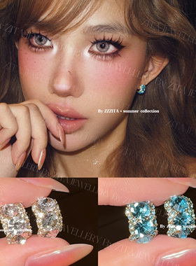 ZZZITA 耳垂反光板·Flashlights~百搭简约闪钻小灯泡耳钉