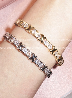 ZZZITA 叛逆陷阱·Candy Trap～辣妹不规则交叉闪钻手镯手链送礼