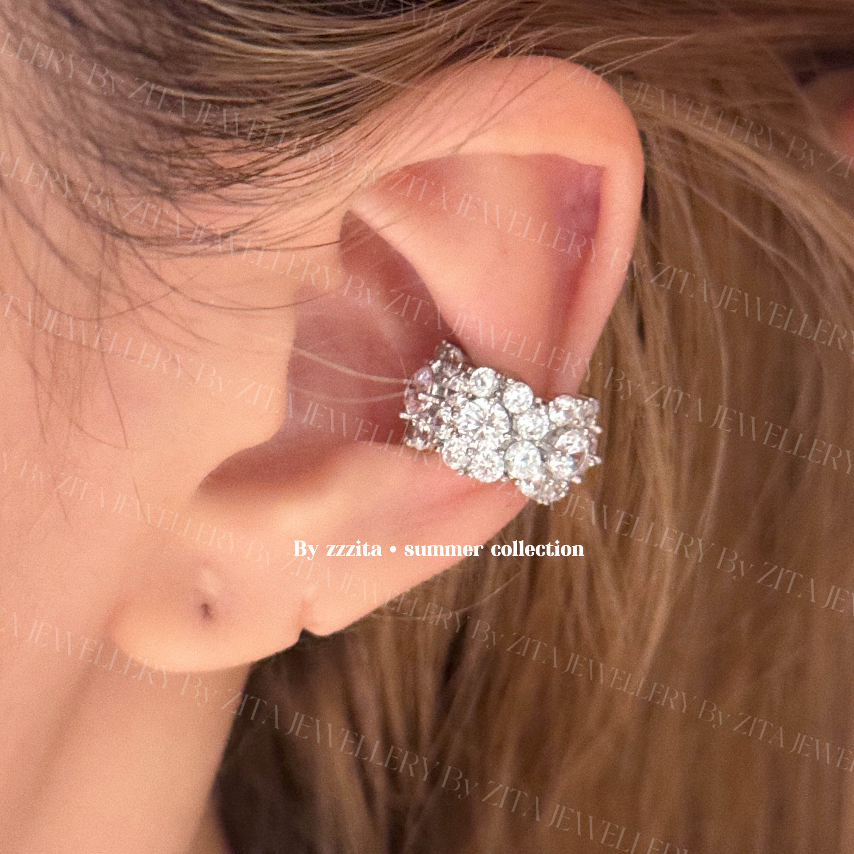 ZZZITA 耳窝小灯泡·Flash Shiny～无耳洞超闪百搭排钻耳骨夹耳夹