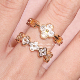 Flower～美式 ZZZITA 勇敢之花•Brave 千金辣妹闪钻花朵叠戴戒指