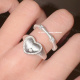 Rings～手工拉丝爱心竹节开口戒指套装 ZZZITA 爱情与灵药·Love