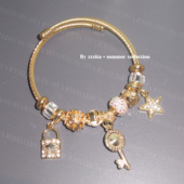 ZZZITA 爱丽丝梦境·Alice Dream～复古辣妹彩色闪钻多吊坠手镯