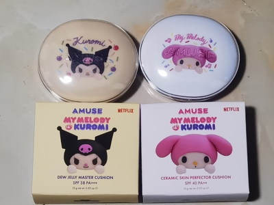 张元英amuse三丽鸥限定美乐蒂库洛米联名气垫护唇花瓣眼影腮红