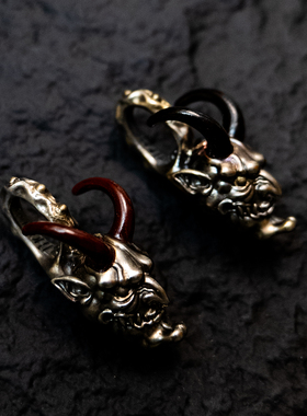 【TH0RN原创】s925银复古恶魔角暗黑风吊坠