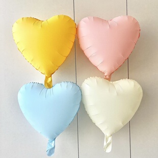 ins韩国磨砂爱心气球18寸铝膜生日告白情人节马卡龙派对少女派对