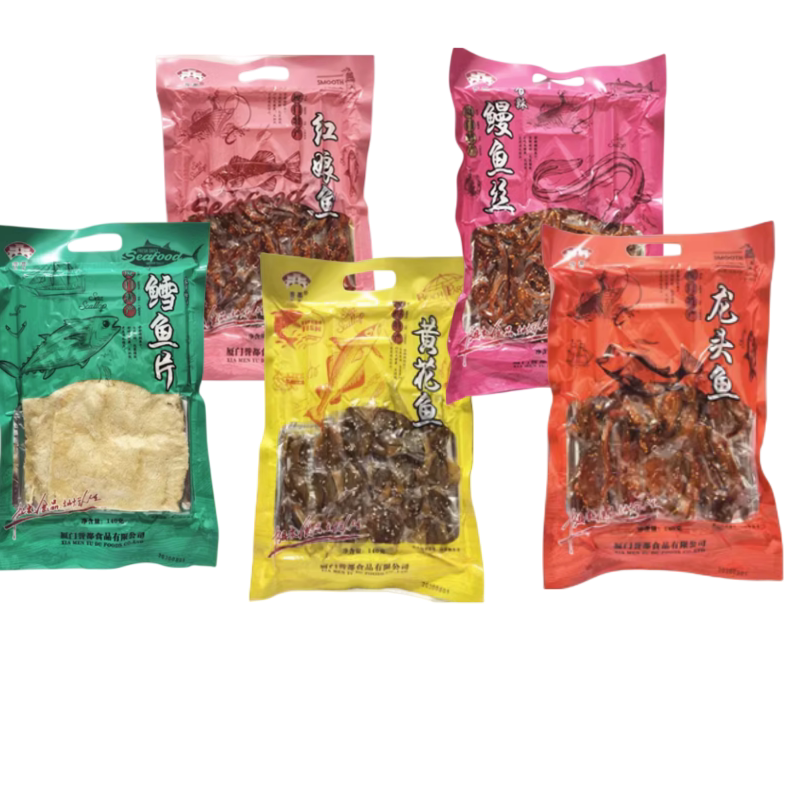 誉都鱼干香辣鳗鱼丝红娘鱼鳕鱼鱿鱼片龙头鱼黄花鱼厦门鼓浪屿特产