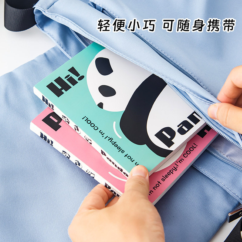 高颜值可爱熊猫方方本 学生卡通加厚便携记事本简约风笔记本
