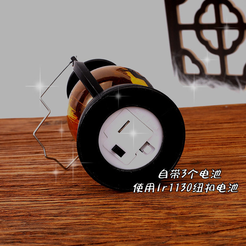 跨境新款万圣节小马灯手提南瓜灯骷髅头装饰油灯派对搞怪气氛道具