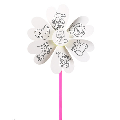 创意儿童涂鸦风车玩具幼