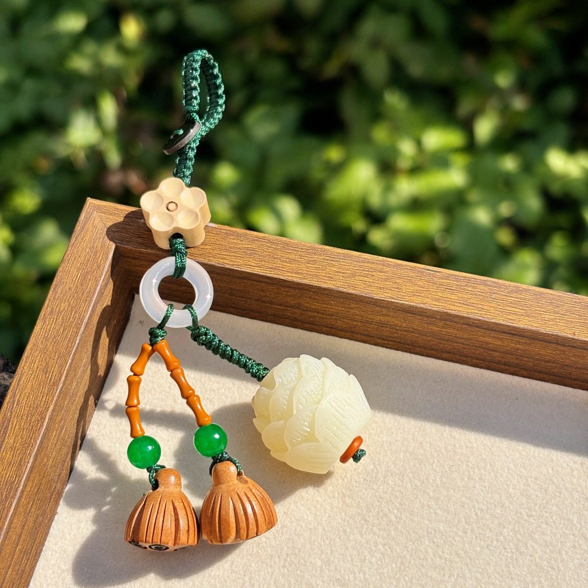 菩提根莲花汽车钥匙扣挂件桃木莲蓬可爱手机链小吊坠男女挂饰,节庆用品/礼品,挂饰/生肖挂饰,淘宝优惠券,粉丝福利购,淘宝优惠卷