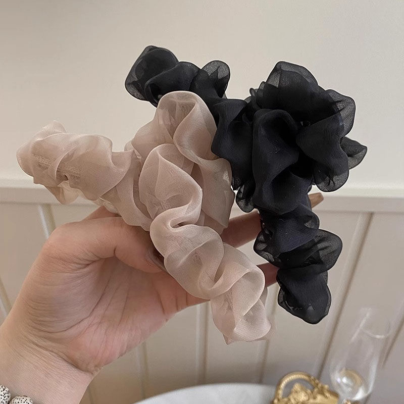 超仙夏季网纱鲨鱼夹女后