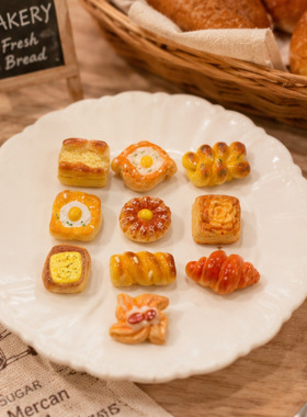 微缩小面包食玩玩具diy冰