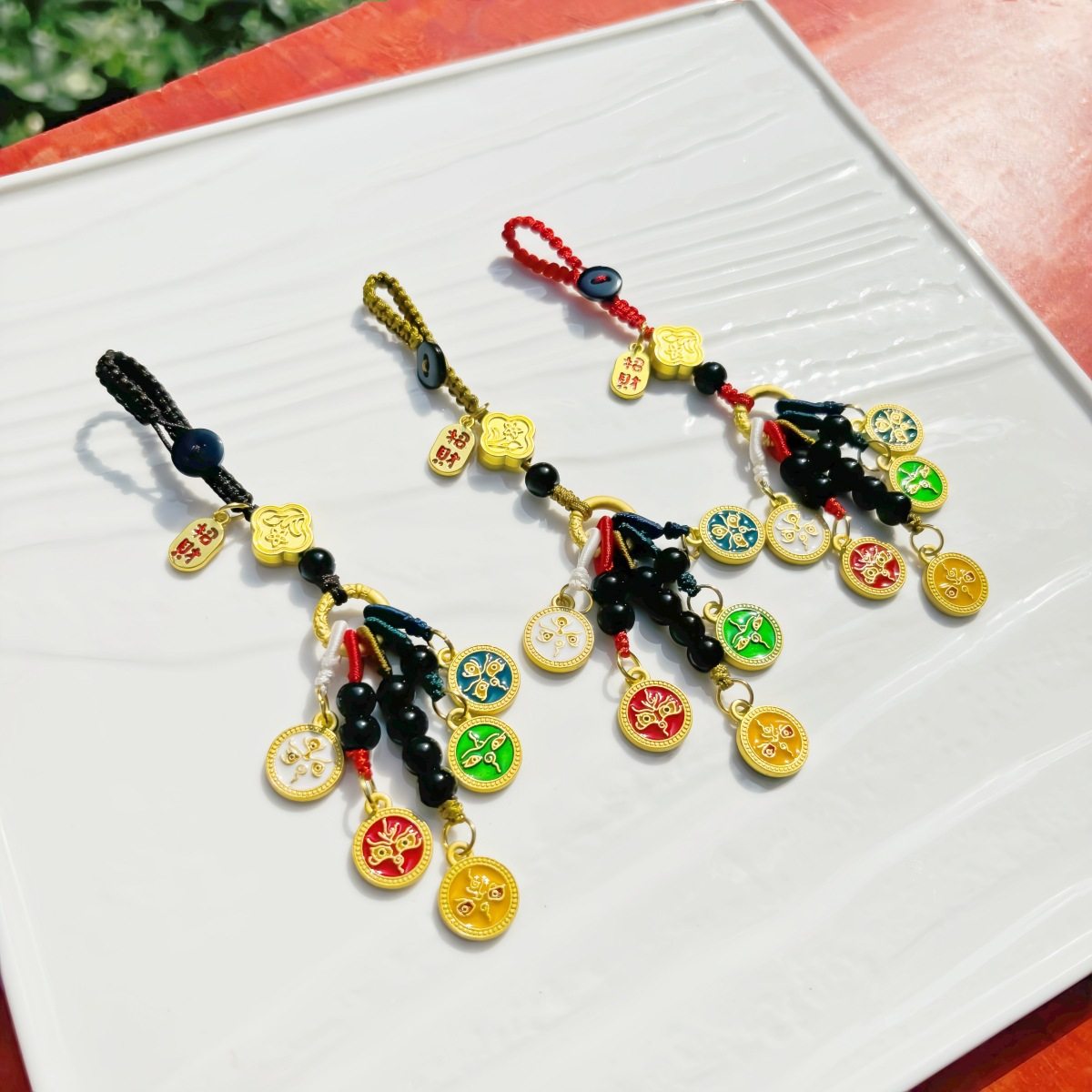 新款国潮风唐卡五路财神钥匙扣挂件幸运创意手工汽车钥匙礼品吊坠,节庆用品/礼品,挂饰/生肖挂饰,淘宝优惠券,粉丝福利购,淘宝优惠卷
