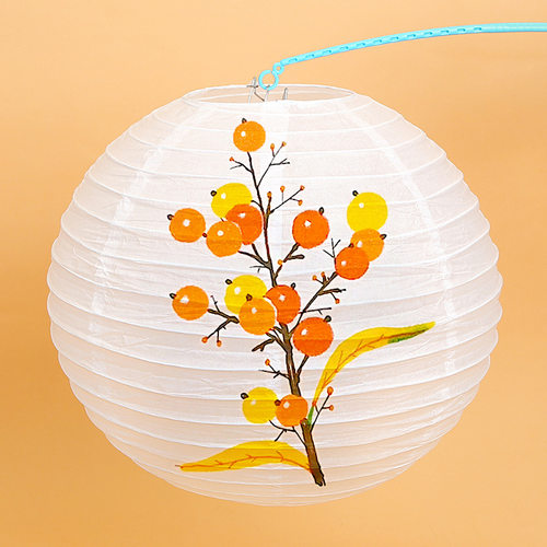 中秋节白色纸灯笼儿童绘