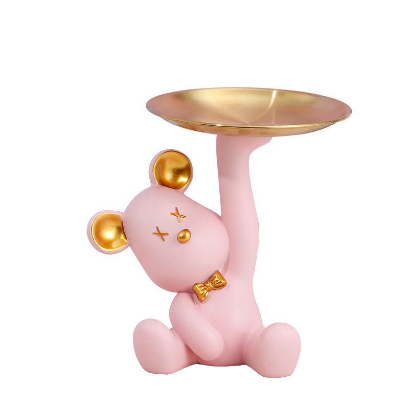 暴力熊钥匙收纳托盘家居客厅茶几玄关鞋柜摆件简约轻奢桌面装饰品,商务/设计服务,礼品/工艺品/饰品设计,淘宝优惠券,粉丝福利购,淘宝优惠卷