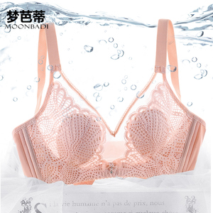 【清仓】梦芭蒂薄内衣女大胸显小文胸防下垂夏无钢圈胸罩浮花细蕊
