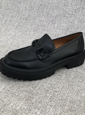 外贸松糕厚底学院风单鞋大码女鞋休闲乐福鞋  F4344