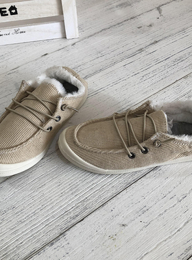 外贸休闲舒适套脚保暖加绒低帮软垫布鞋女款正码舒适鞋F1483