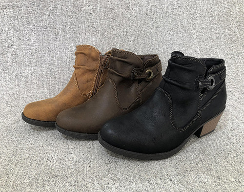 外贸新款欧洲站百搭粗跟女短靴舒适大码女鞋休闲百搭 F235