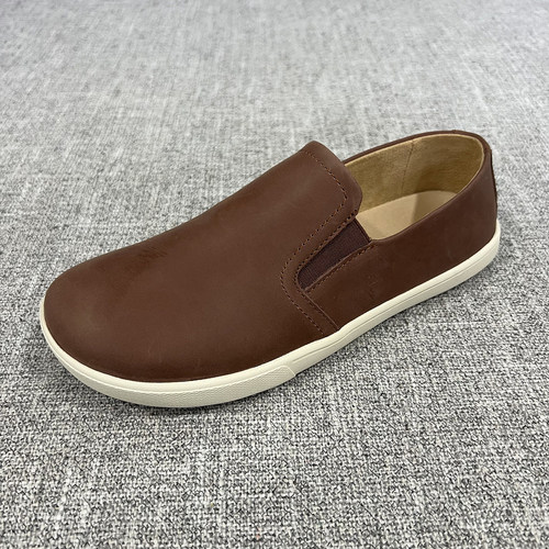 外贸春秋新款真皮包子鞋舒适一脚蹬休闲百搭板鞋大码女鞋 F6413