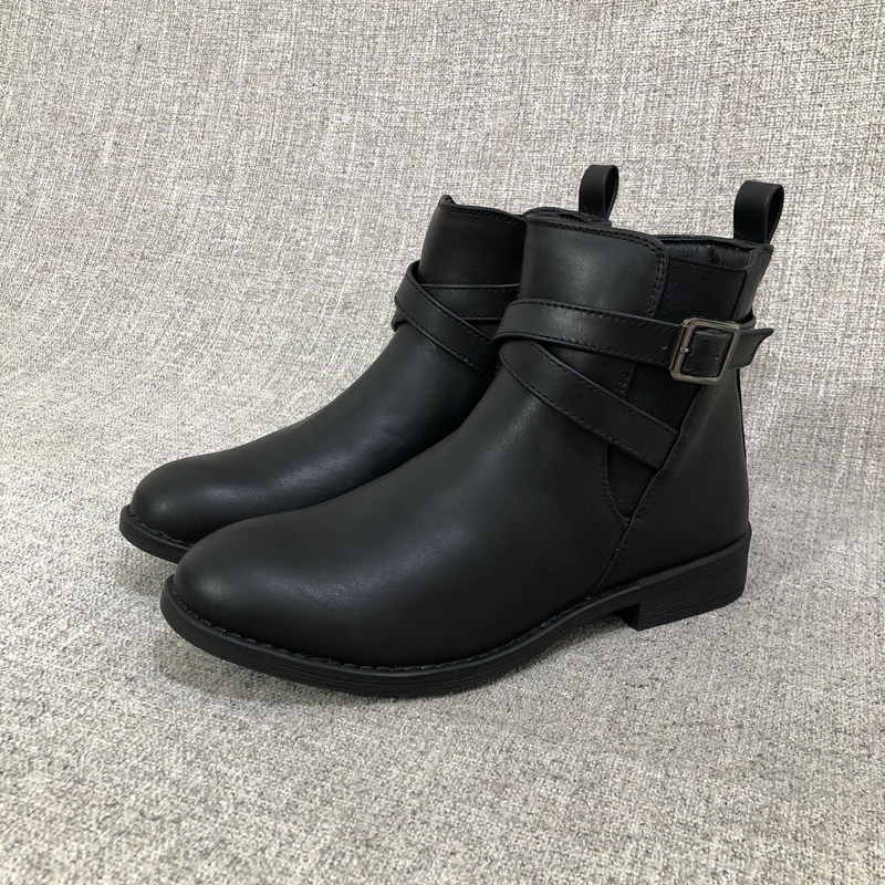 外贸欧美百搭平跟短靴大码女鞋切尔西靴舒适按摩垫 F4230,女鞋,切尔西靴,淘宝优惠券,粉丝福利购,淘宝优惠卷