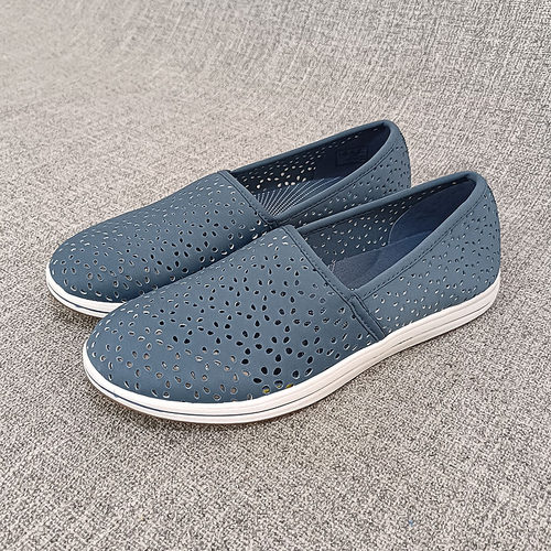 外贸休闲百搭女士一脚蹬舒适记忆垫单鞋大码女鞋 F4603