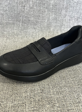 外贸皮面复古超轻平跟深口一脚蹬单鞋大码女鞋工作鞋妈妈鞋 F5350