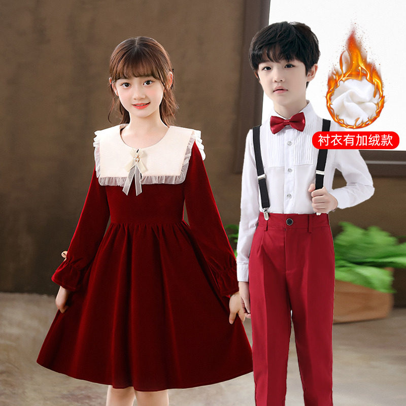 儿童男女童合唱演出服表演服装