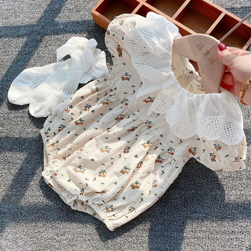 婴儿短袖连体衣衣服夏季