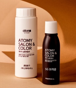 艾多美染发剂atom 韩国正品泡沫植物补色遮白发新款7G黑色