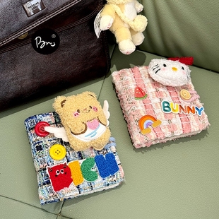 毛绒卡通三寸相册本一宫格照片收纳册 高颜值活页拍立得小卡卡册