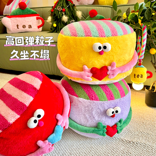 比心坐墩子粒子填充久坐不塌客厅榻榻米蒲团可拆洗脚凳可爱换鞋 凳