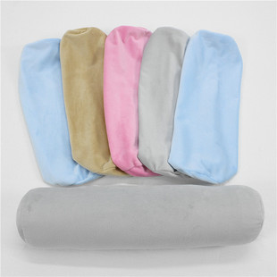 水晶绒枕套靠垫套抱枕毛绒外套圆柱形长条腰枕套子秋冬绒布套圆形