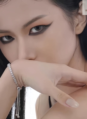 S925纯银单排满钻网球手链