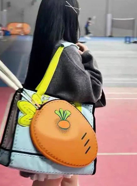 原创潮包新品萝卜包大容量托特包女运动羽毛球网球拍包可爱单肩包
