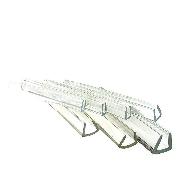 U型橡胶包边密封条透明PVC玻璃桌子防撞条抗老化隔热