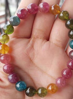 天然巴西进口老矿碧玺女水晶碧玺