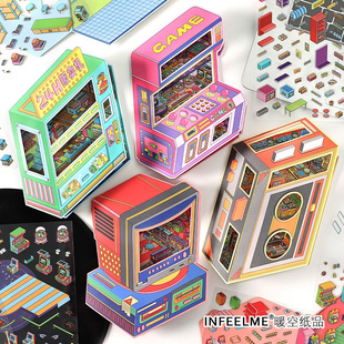 趣味贴纸8款 系列 今日营业中第七弹Bigger版 复古造景贴纸