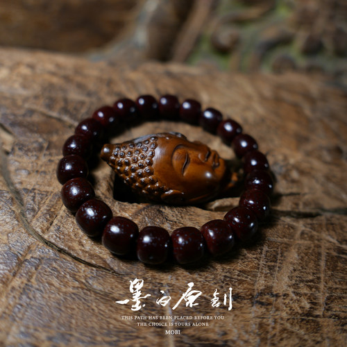 古法朱砂供星月菩提老型桶单圈