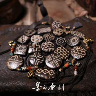 「墨白」神级 木化石邦迪克珠设计款配饰颈饰项坠项链吊坠