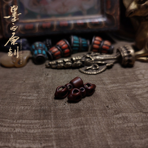 墨白神级西藏手工木质金刚铃