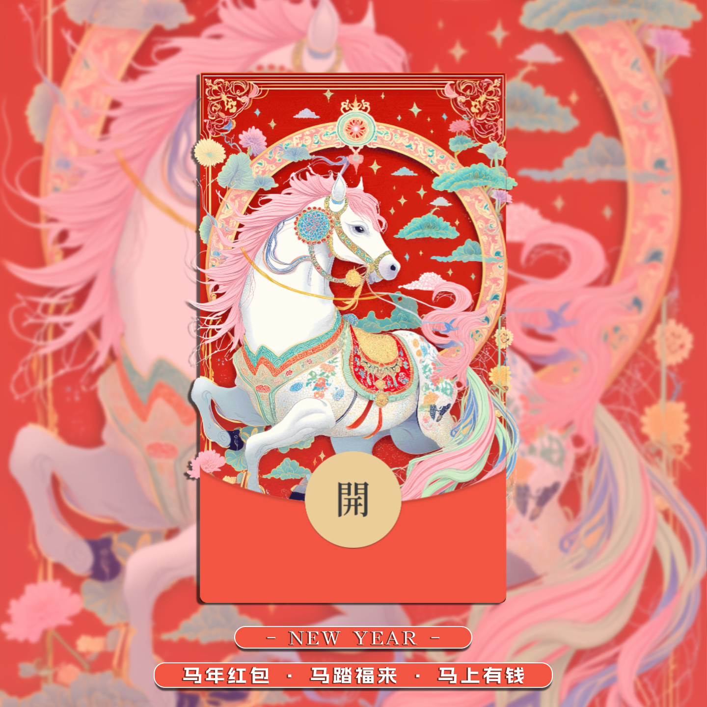 微信新年红包封面2026马年微信红包封面动态红包封面春节拜年骏马