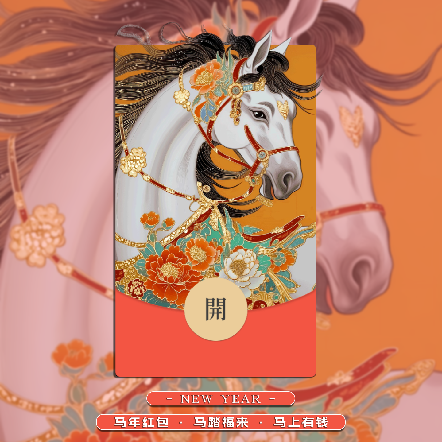 马年微信红包封面2026动态红包封面动态音乐新年拜年华贵鎏金纹样