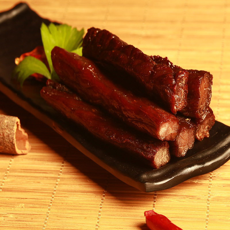 内蒙发货2斤装草原肉类零食6成干香辣原味手撕风干牛肉250g*4袋