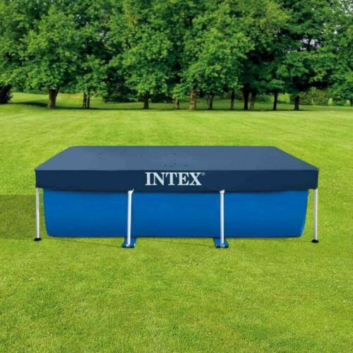 INTEX3米-4.5米长方形支架游泳池盖布水池盖子防尘盖遮雨布